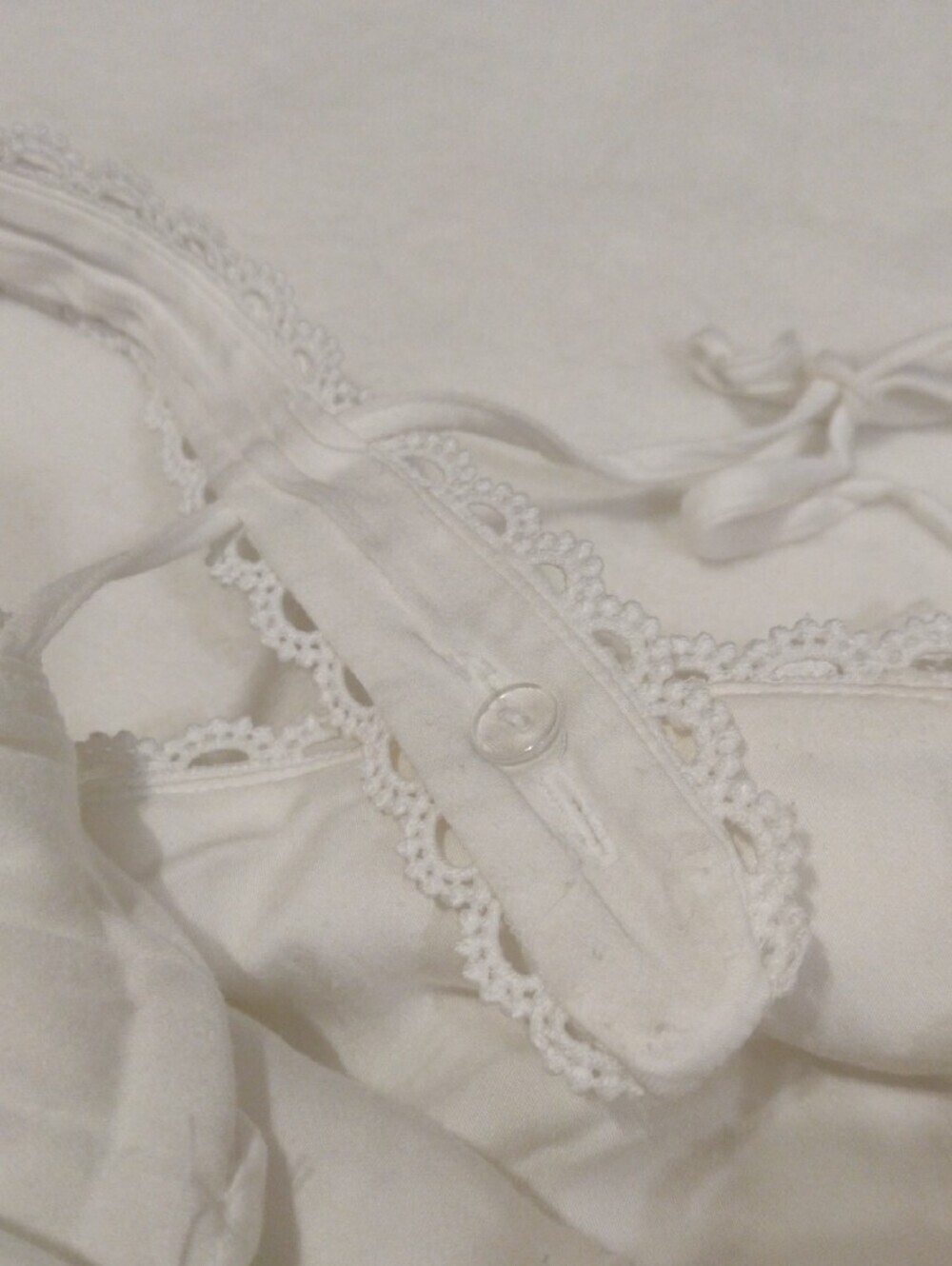 Anthropologie White Top with Subtle Red Stitch Detail - Picture 8 of 15